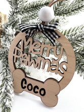 Load image into Gallery viewer, Bone Frame Personalized Dog Ornament
