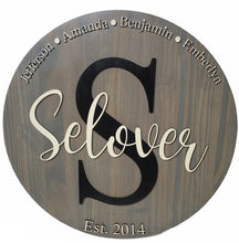 Load image into Gallery viewer, Custom Round Monogram Sign
