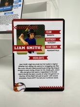 Load image into Gallery viewer, Personalized/Custom Trading Card, Baseball Nostalgia, Baseball Team Gifts, Baseball Memories, White PVC
