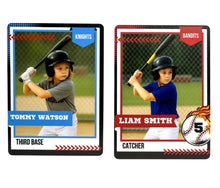 Load image into Gallery viewer, Personalized/Custom Trading Card, Baseball Nostalgia, Baseball Team Gifts, Baseball Memories, White PVC
