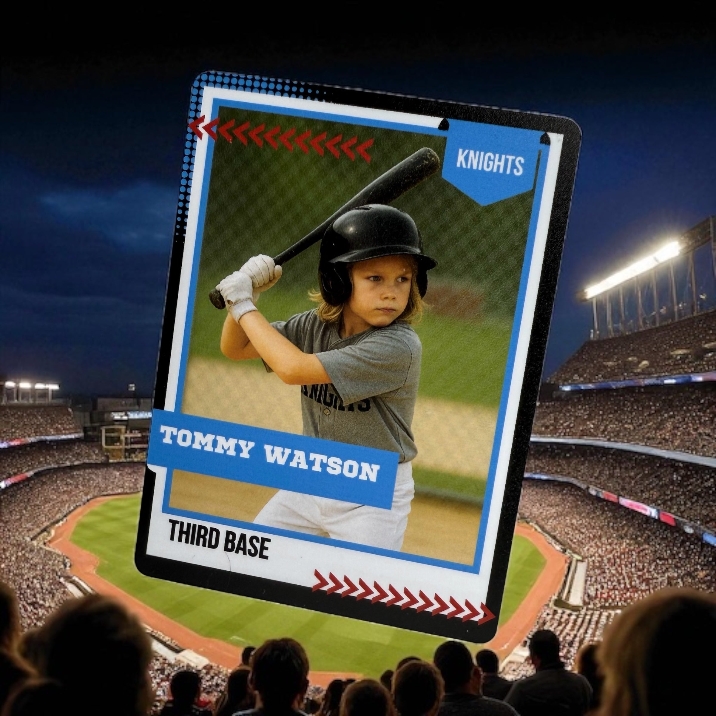Personalized/Custom Trading Card, Baseball Nostalgia, Baseball Team Gifts, Baseball Memories, White PVC