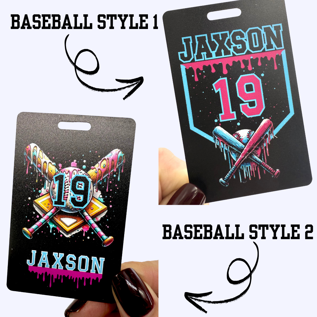 Drip Baseball Bag Tags, Baseball Name Tag, Equipment Bag Tag, Team Gifts, Baseball, Personalized, Custom, Baseball Gift, Drip Style Tag
