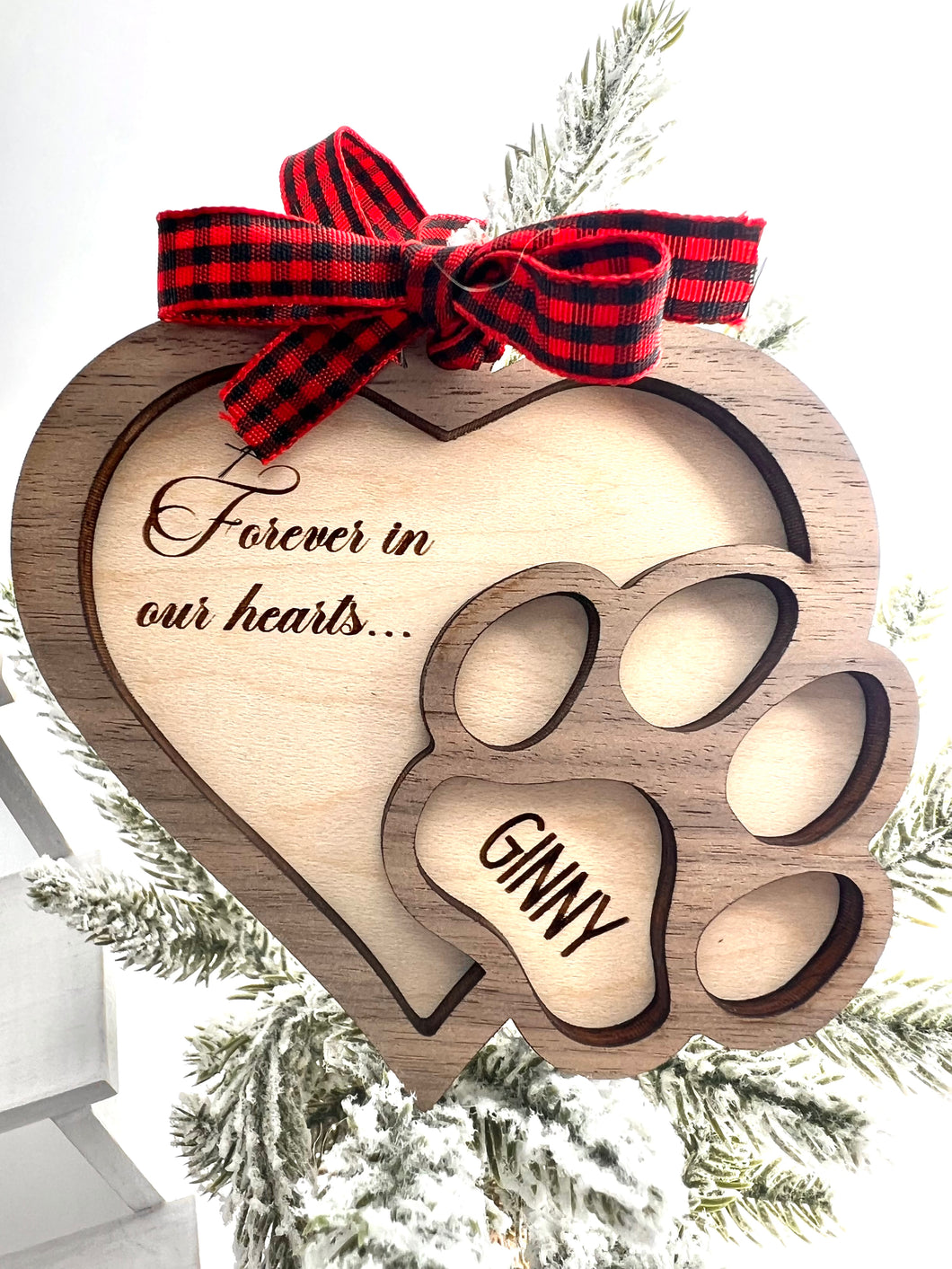 Forever in Our Hearts - Dog Memorial Ornament