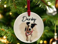 Water Color Memorial Pet Ornament - Ceramic