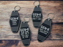 Load image into Gallery viewer, Gen X Motel Style Keychain
