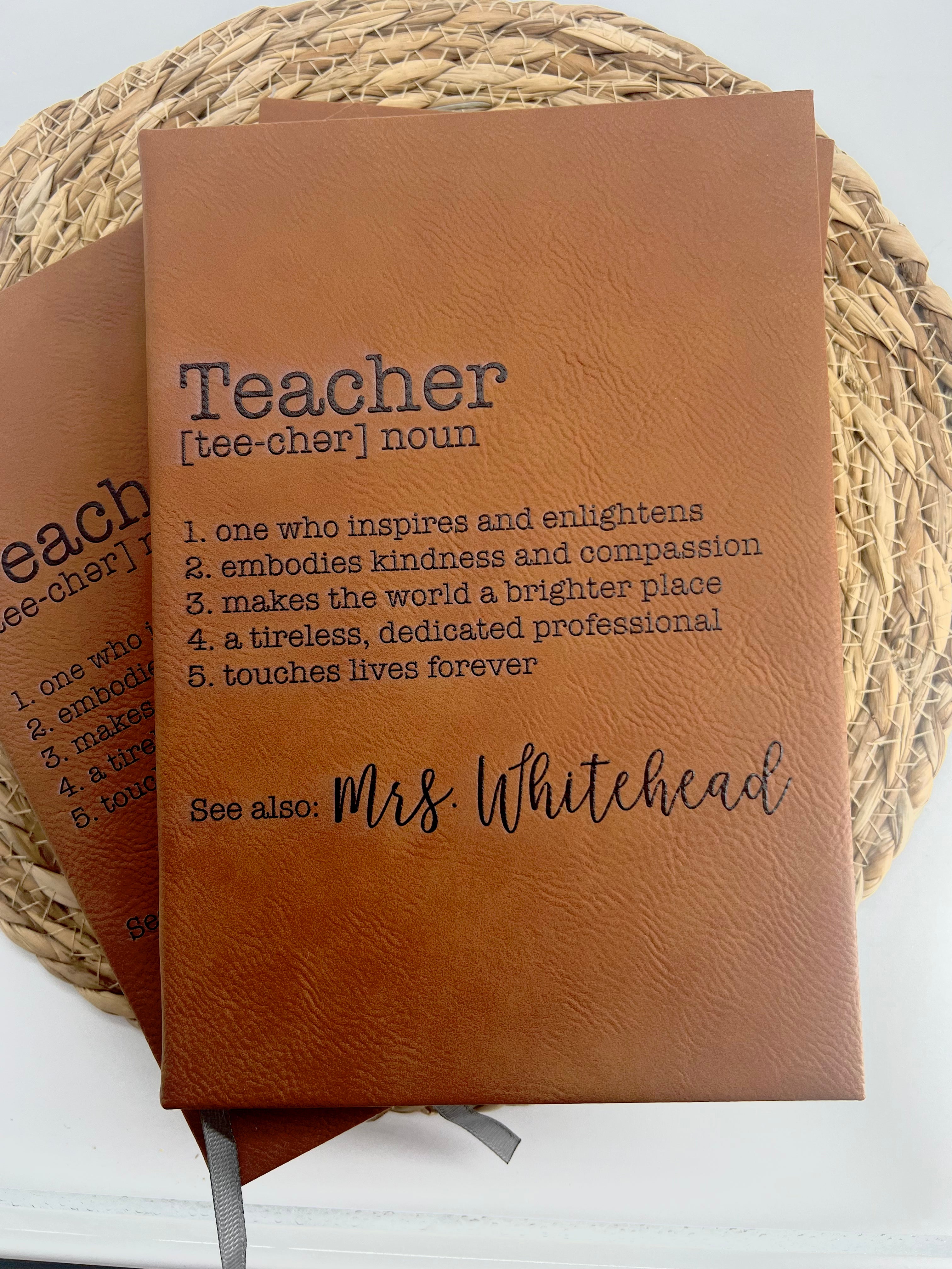 Leatherette Journal - Customized Teacher Edition