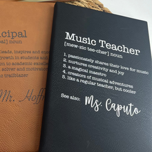 Load image into Gallery viewer, Leatherette Journal - Customized Teacher Edition
