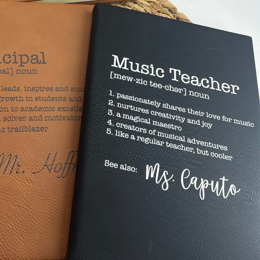 Leatherette Journal - Customized Teacher Edition