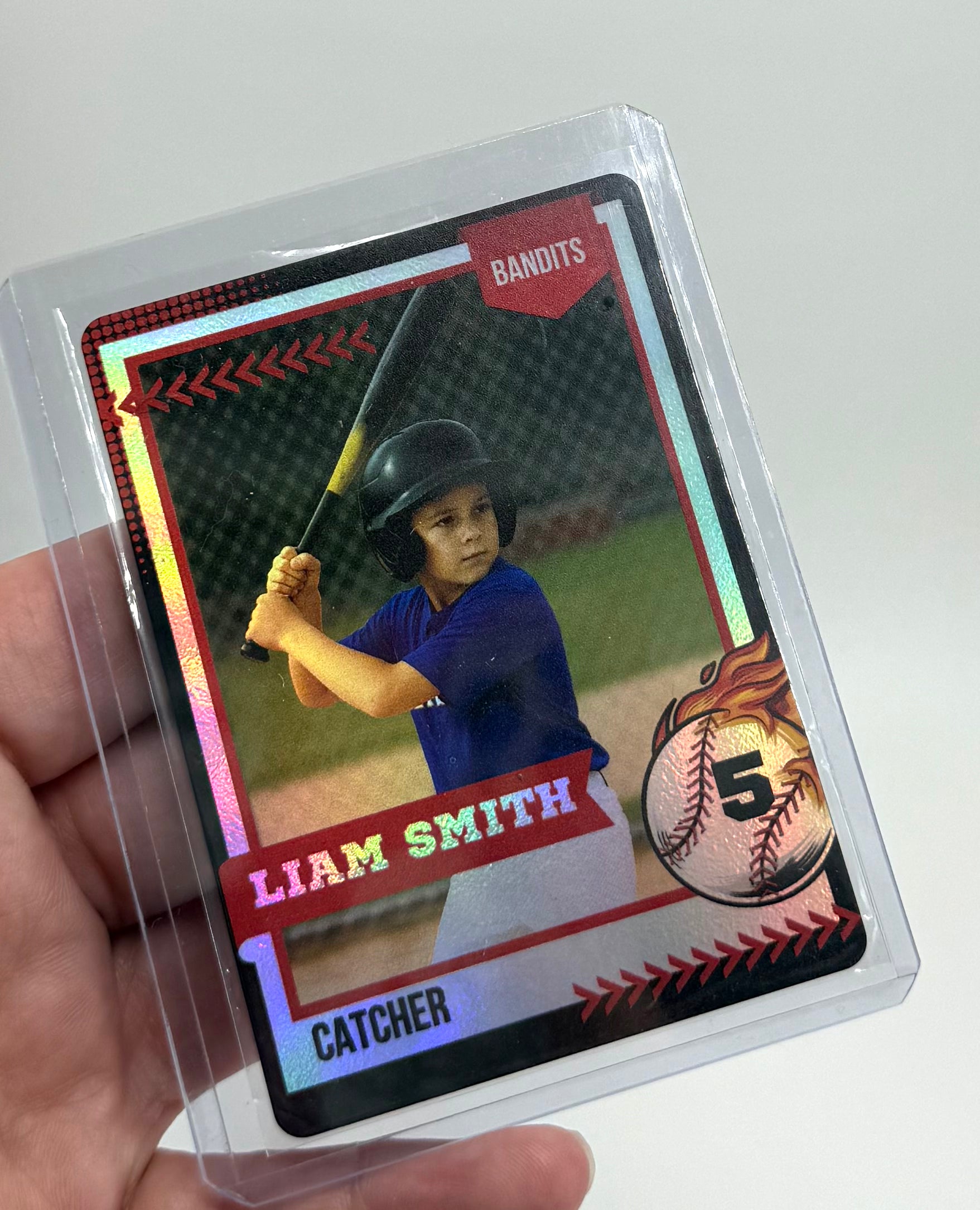Personalized/Custom Holographic Trading Card, Baseball Nostalgia, Baseball Team Gifts, Baseball Memories