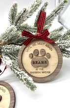 Load image into Gallery viewer, Paw Print Memorial Ornament
