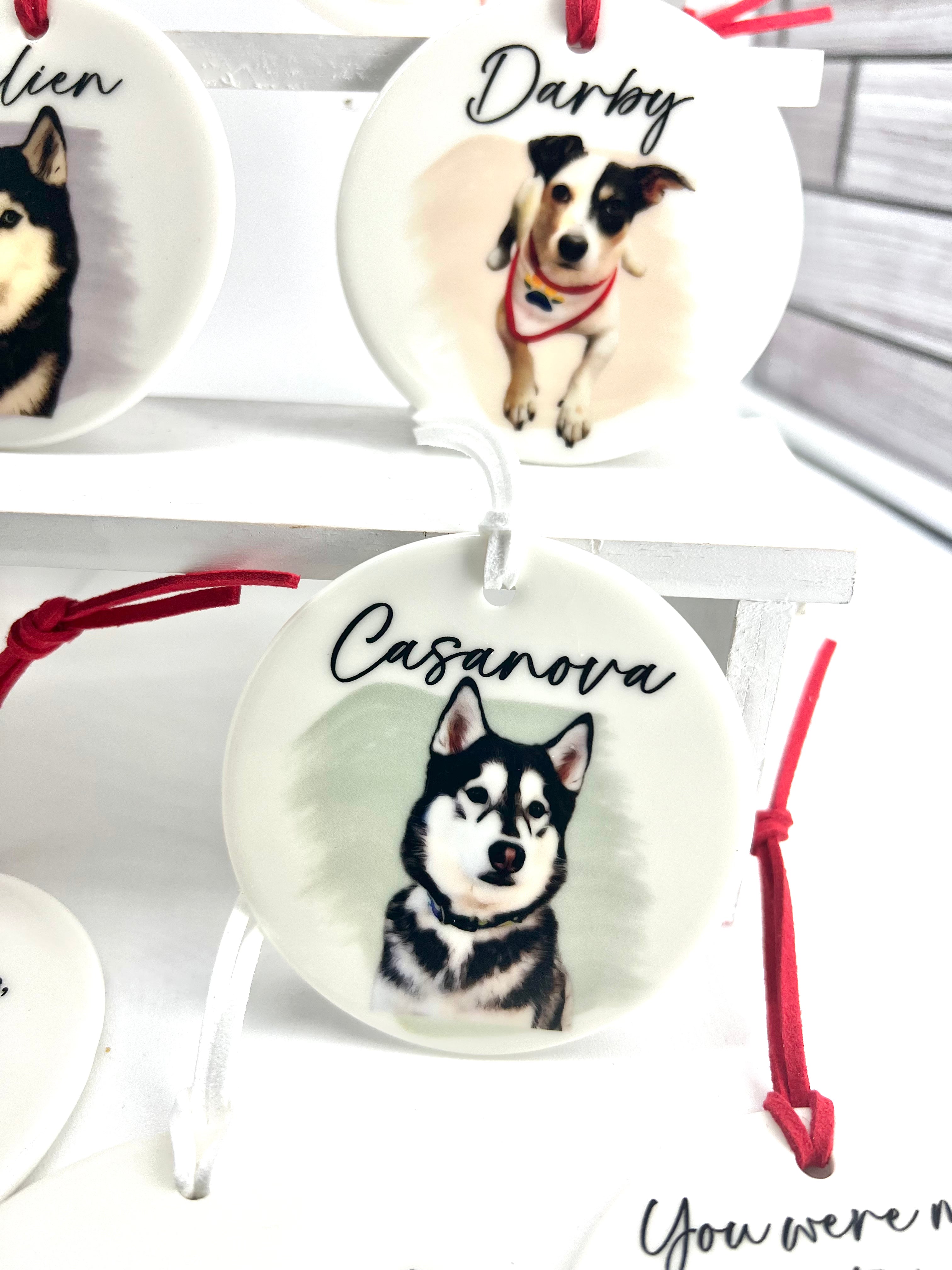 Water Color Memorial Pet Ornament - Ceramic