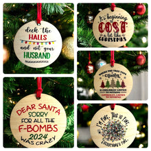 Load image into Gallery viewer, Snarky Wood Christmas Ornaments
