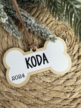 Load image into Gallery viewer, 2024 Pet Name Bone Shaped Ornament
