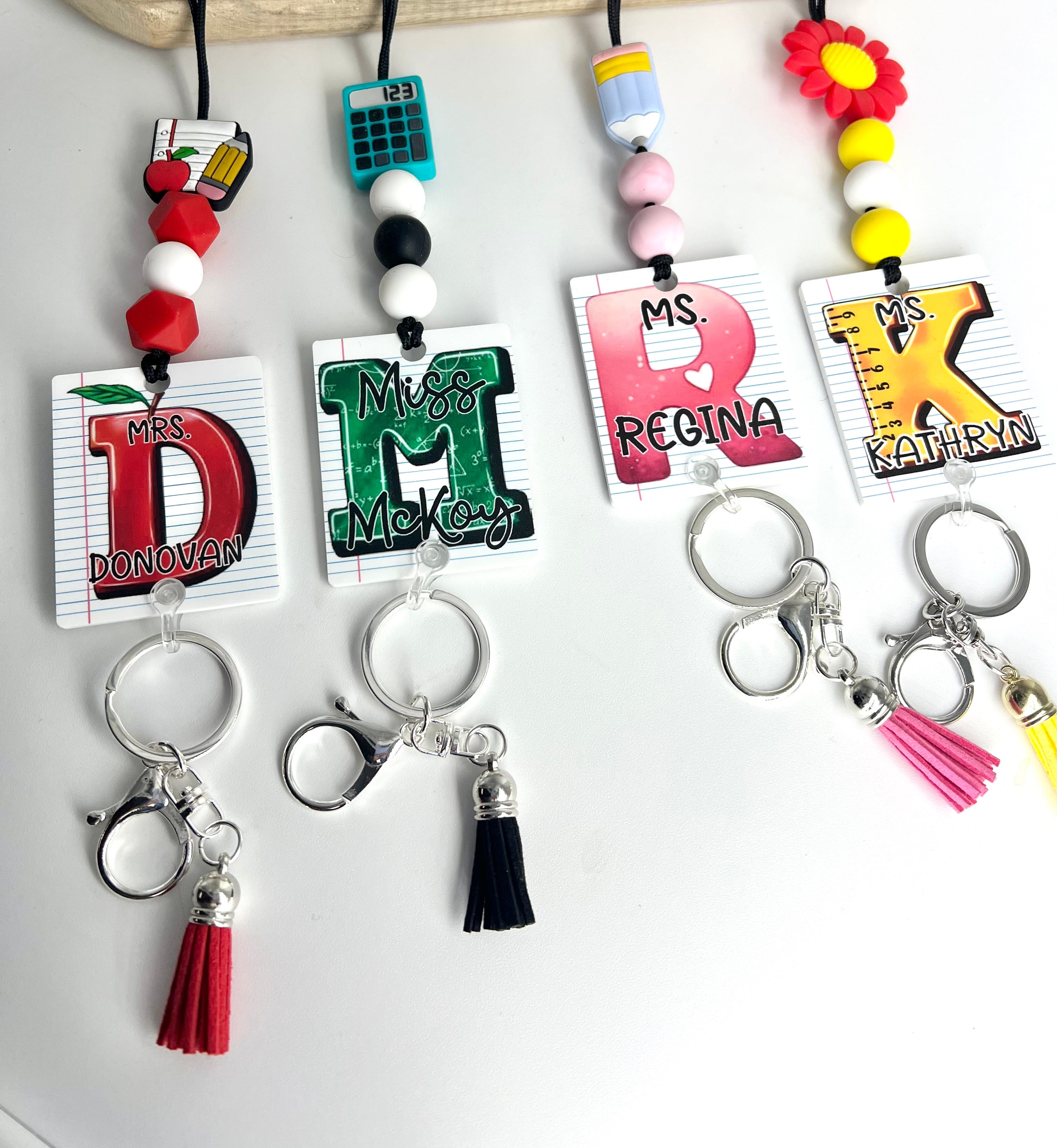 Letter Graphic Teacher Lanyard