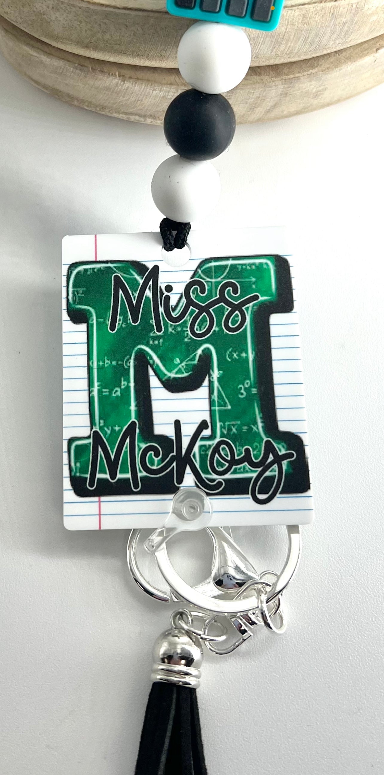 Letter Graphic Teacher Lanyard