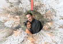 Load image into Gallery viewer, Custom White Acrylic Ornament - Round or Square Options. Custom photo, artwork, memorabilia
