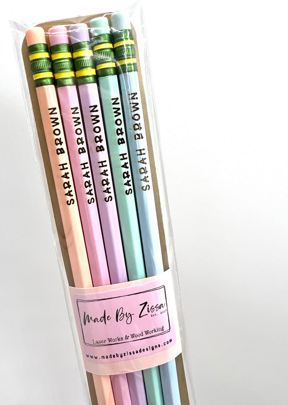 Personalized Pastel Pencils, Custom Name Pencils,