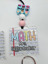 Load image into Gallery viewer, Notebook Teacher Lanyard, Acrylic Gliier Elementary School, Middle School, High School, School Swag,
