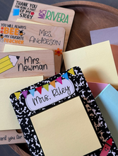 Load image into Gallery viewer, Sticky Note Holder, Teacher Appreciation Gift, Teacher Notes, Note Holder, End of Year Teacher Gift
