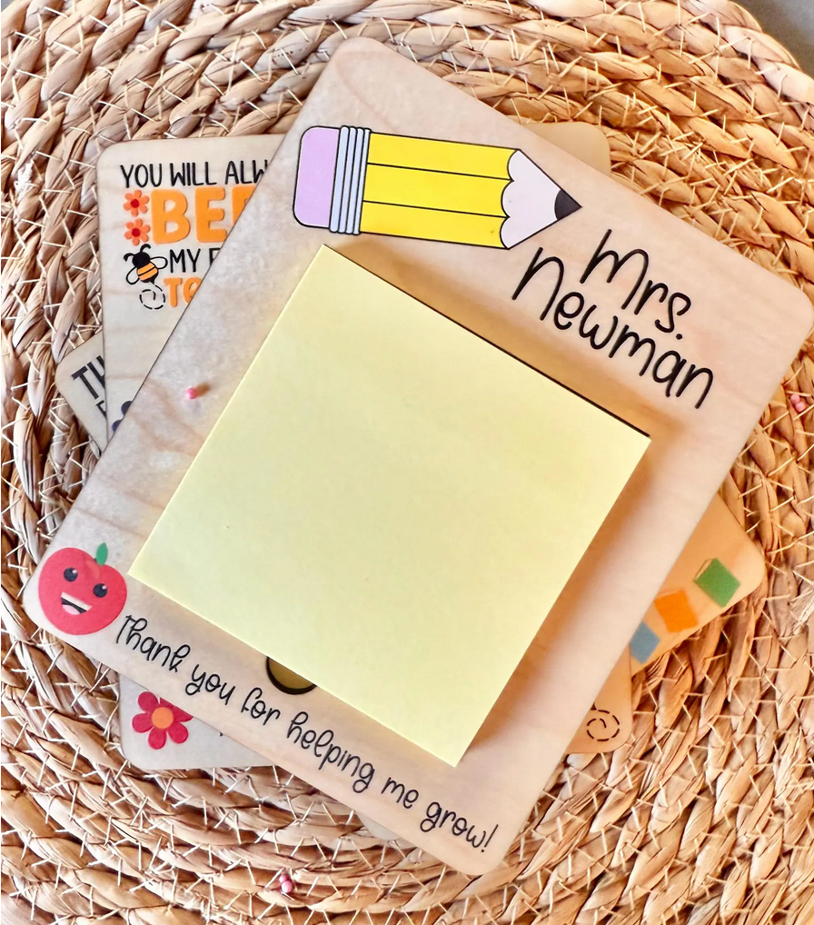 Sticky Note Holder, Teacher Appreciation Gift, Teacher Notes, Note Holder, End of Year Teacher Gift