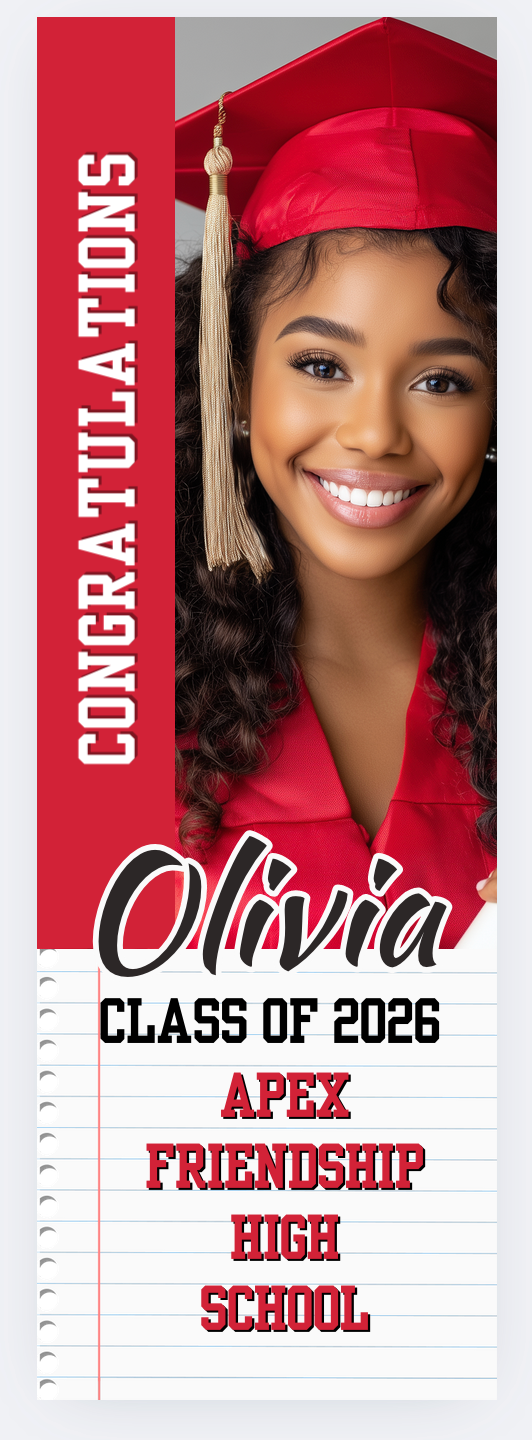 Vertical Pre-Designed Graduation Banners-Custom 13oz Vinyl Banners–Durable, Professional, Fast Turnaround