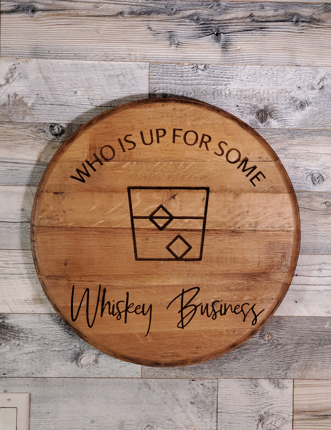 Whiskey Barrel Custom Sign