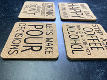 Load image into Gallery viewer, Cork Coasters - Drink/Cocktail Themed
