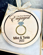 Milestone Ornament - First Christmas Engaged