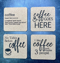 Load image into Gallery viewer, Cork Coasters - Coffee Themed
